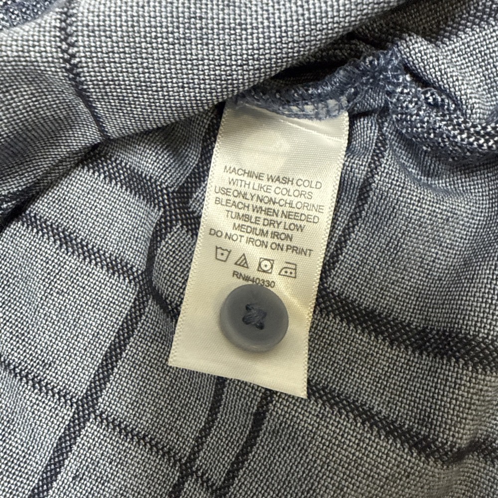 Marc Edwards Shortsleeve Polo Shirt Top Men's 4XL Blue Plaid Casual NWT - Picture 4 of 6